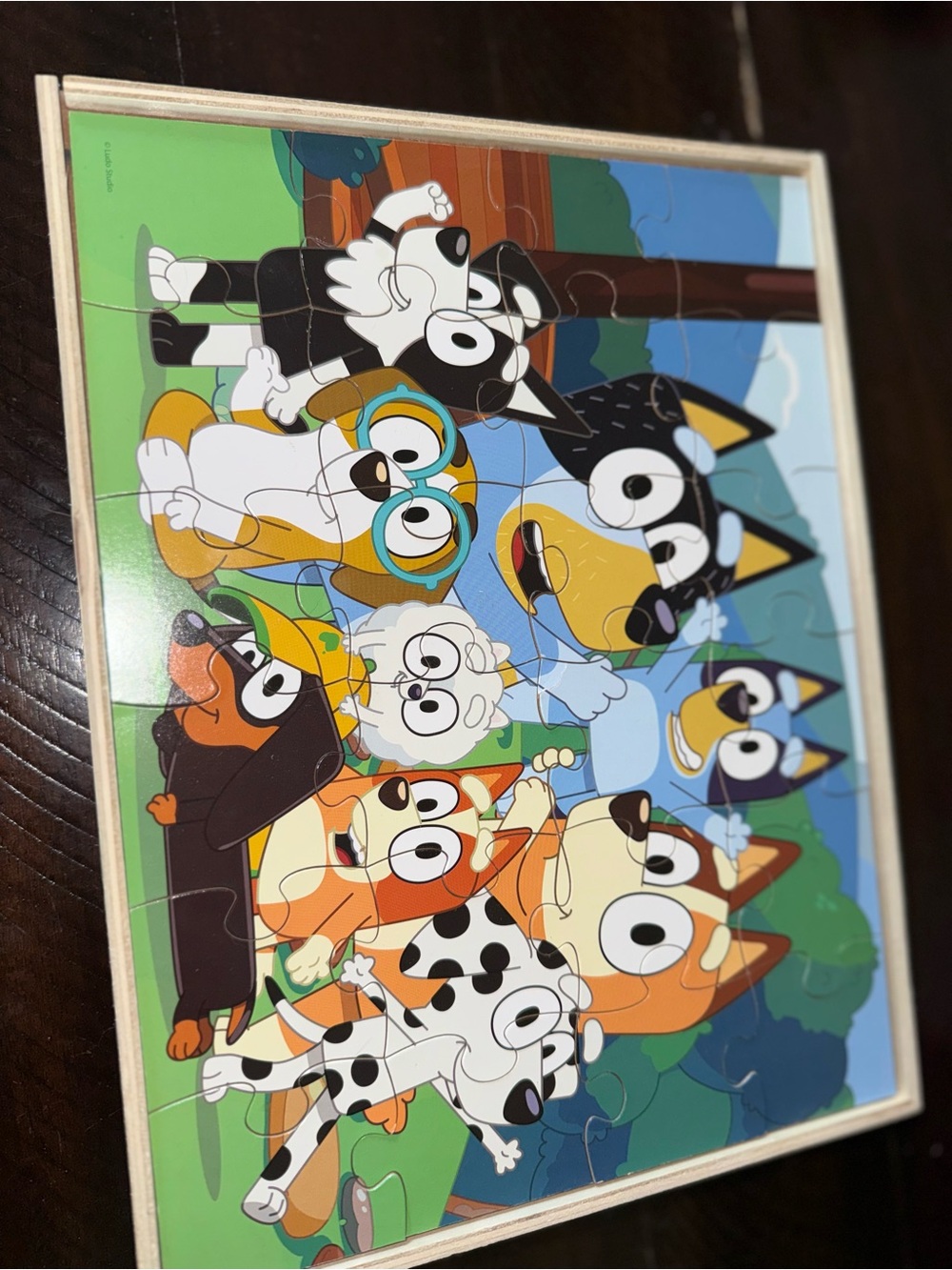 Bluey Wooden Puzzle - Colorful Cartoon Puppies - Two Puzzles